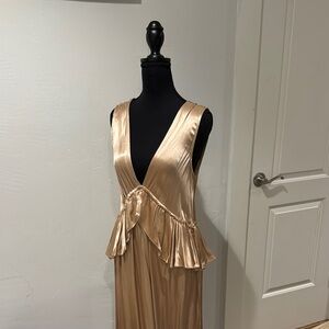 Elegant Gold Maxi Dress